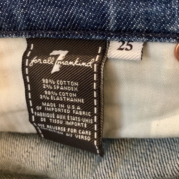 7FAM Josefina Skinny Boyfriend Button Fly Jeans Size 25 - Picture 7 of 8